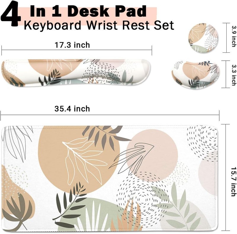 Yunoble Large Mouse Pad Set,Extended Gaming Mouse Pad + Keyboard Wrist Rest Support - Minimalist - Image 2